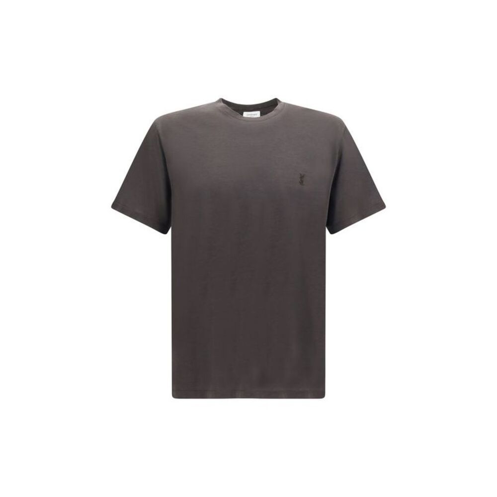 Saint Laurent Brown Silk Men's T-Shirt
